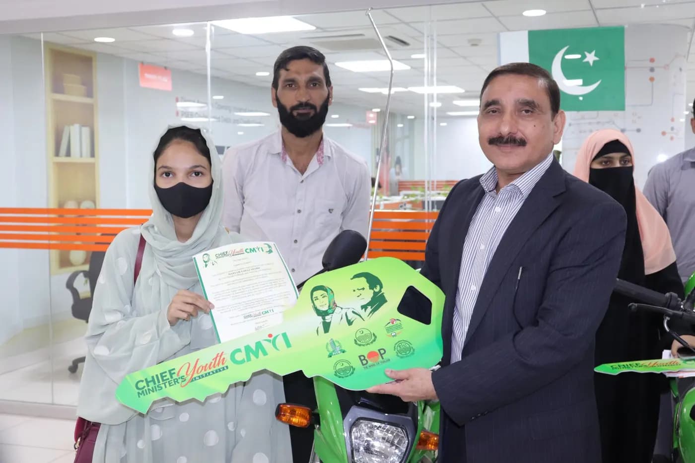 Rows of new green scheme bikes awaiting first-time owners