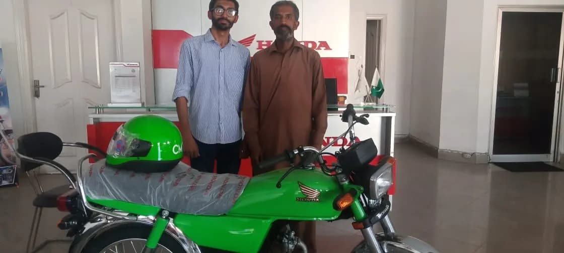 Scheme beneficiaries collecting their new bikes — delivery photo 6
