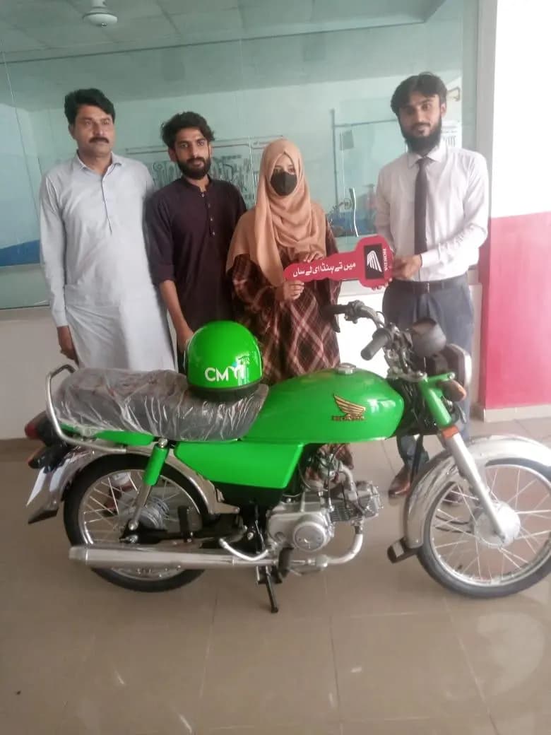 Scheme beneficiaries collecting their new bikes — delivery photo 8